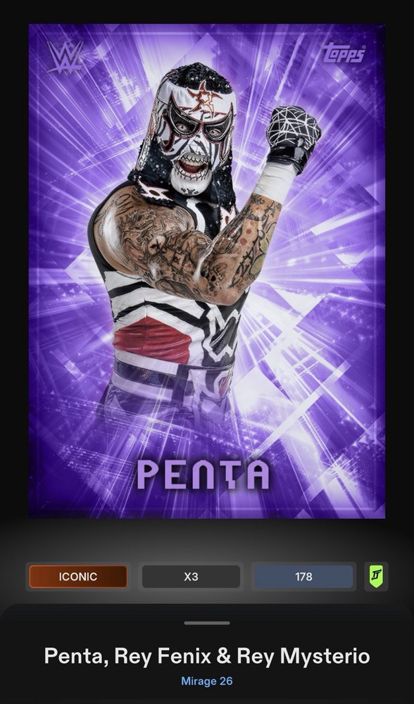 Penta, Rey Fenix, Rey Mysterio Prismatic Iconic Slam WWE Mirage 26