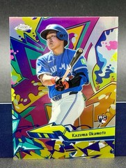 2026 Topps Chrome Kazuma Okamoto Wild Style RC Refractor SP – Blue Jays
