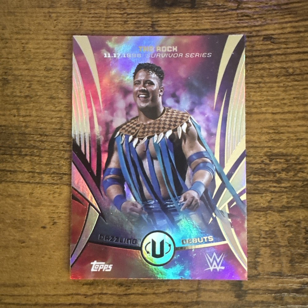 The Rock Topps 2025 Topps Universe WWE #DDE-9 Dazzling Debuts