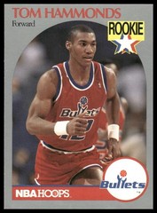 Tom Hammonds RC 1990-91 Hoops #298 (VAR 298b Rookie Star On Front) Bullets