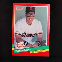 1991 Leaf Donruss The Rookies Darren Lewis Giants