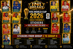 Panini FIFA World Cup 2026 Gold Crumple Stickers-Group E-H-Pick your Player!