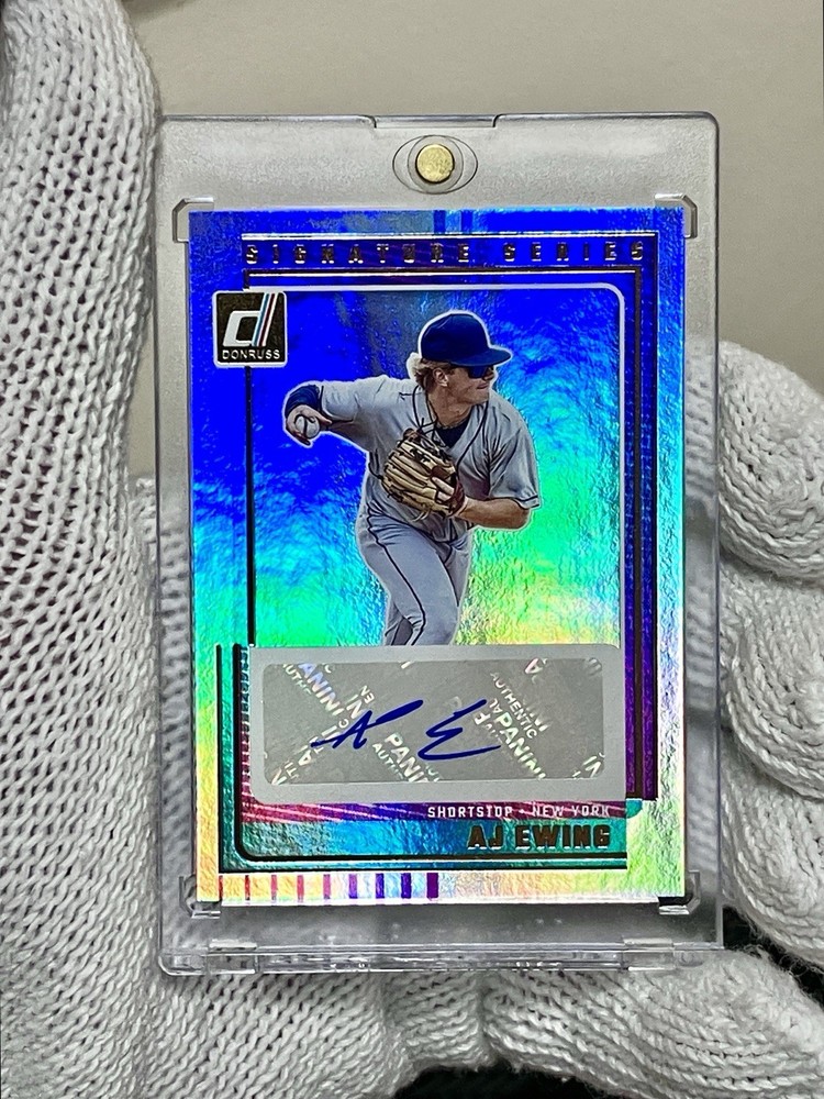 AJ Ewing 2025 Panini Donruss Auto Holo Silver Signature Series NY Mets New York