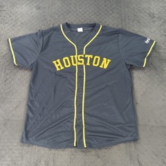 Houston Astros Jersey 713 Button Up Gray Giveaway Short Sleeve Men XL
