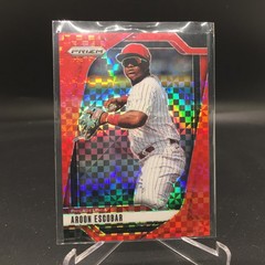 Aroon Escobar 2025 Panini Prizm Red Power Prizms 158 #/99 Philadelphia Phillies