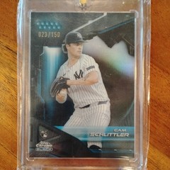 Topps 2026 Chrome Black Blue Refractor Cam Schlittler RC #98 23/150 Yankees