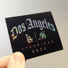DOS ANGELES | Los Lakers x Dodgers 2020 Champions NBA MLB Champs Glitter Sticker