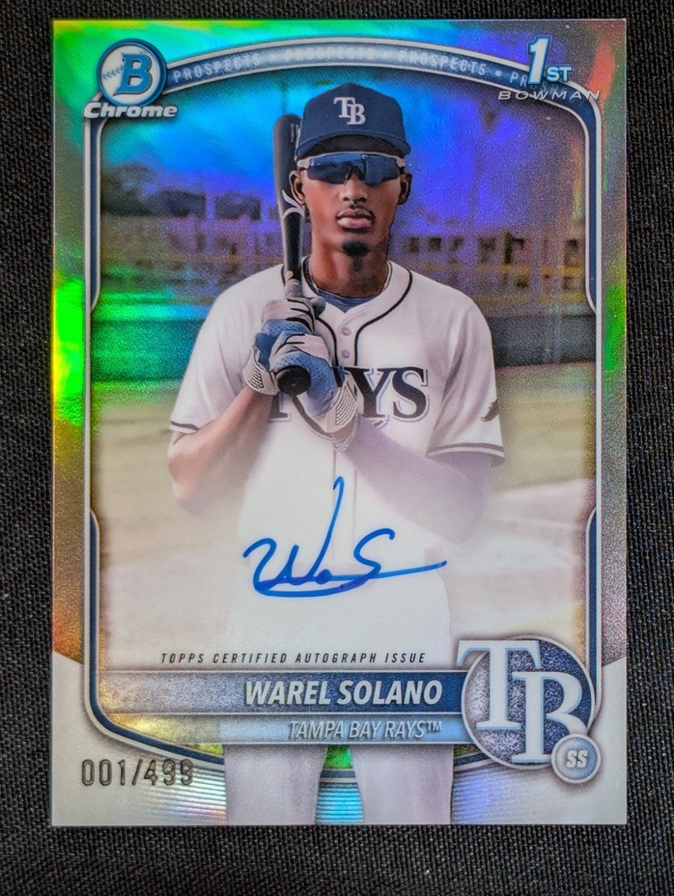 WAREL SOLANO 2025 Bowman Chrome 1st #CPA-WS Refractor RC Autograph Auto /499