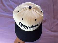 Georgetown Hoyas Hat White Blue Snap Back Cap Top Of The World Script Wool