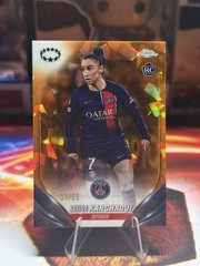 2024 TOPPS Chrome Sapphire Sakina Karchaoui Orange Cracked Ice 7/25 RC Jersey #