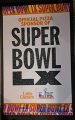 Superbowl 60 Window Poster by Little Caesars 2026 Heavy Paper 48×30&Prime; 2 Sided