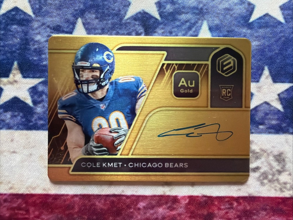 Cole Kmet 2020 Panini Elements Rookie Signatures Gold 12/79 #149 Auto