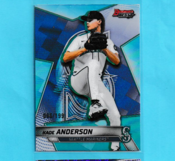 2025 Bowman&rsquo;s Best – Top Prospects Kade Anderson #TP-6 Aqua Refractor /199 (RC)
