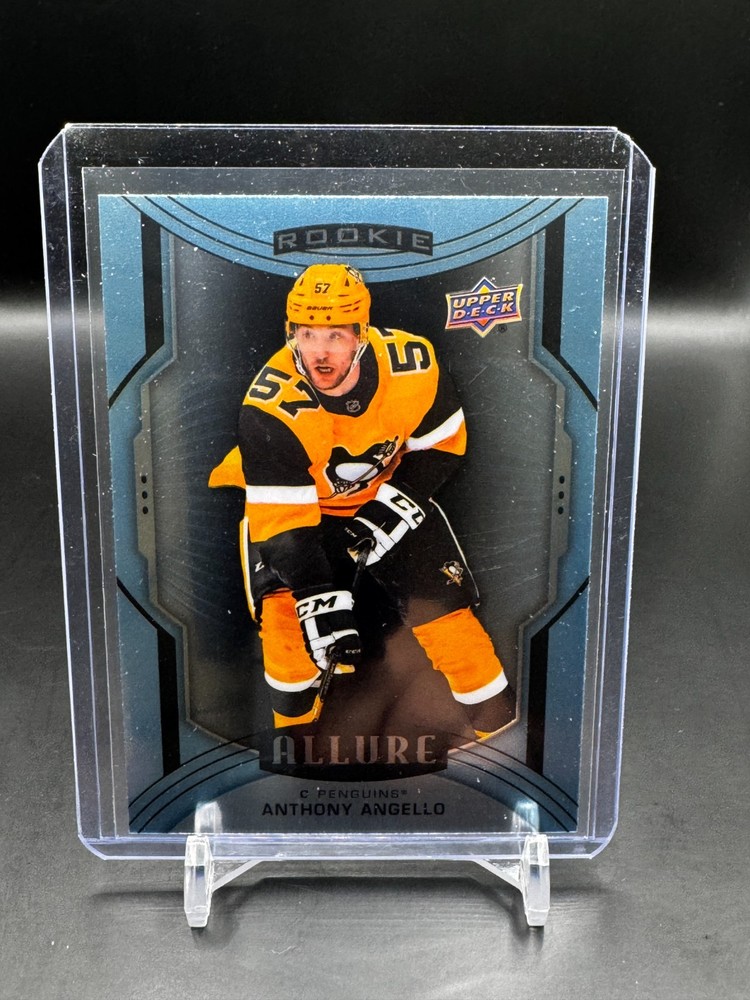 Anthony Angello 2020-21 Upper Deck Allure Rookie Blue SP #101 Pittsburgh Penguin