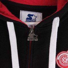 Starter Detroit Red Wings Power Forward Jacket Hoodie Red Black Retro NWT