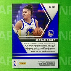 Jordan Poole Rookie 2019-20 Panini Mosaic NBA Debut RC Clean & Sharp Card! A2