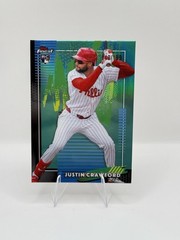 2026 Topps Finest Justin Crawford Common Mini Diamond Aqua 140 /199 (RC)