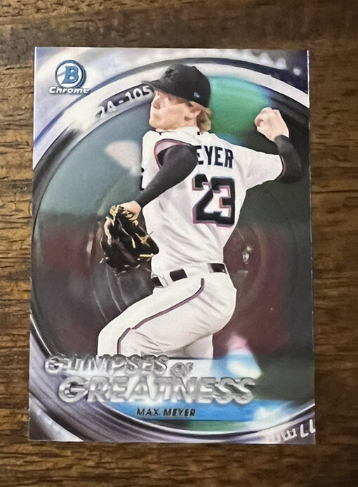 2020 Topps Bowman Chrome Max Meyer Glimpses of Greatness Baseball Card # GOG-MM