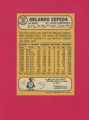 1968 Topps Cardinals HOF 1st Baseman Orlando Cepeda #200 Baseball Card, EX-NM.