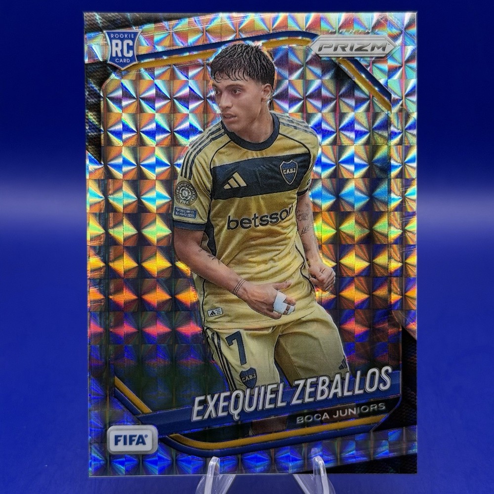 2025-26 Panini Prizm FIFA Exequiel Zeballos Mosaic Prizm Rookie RC Boca Juniors