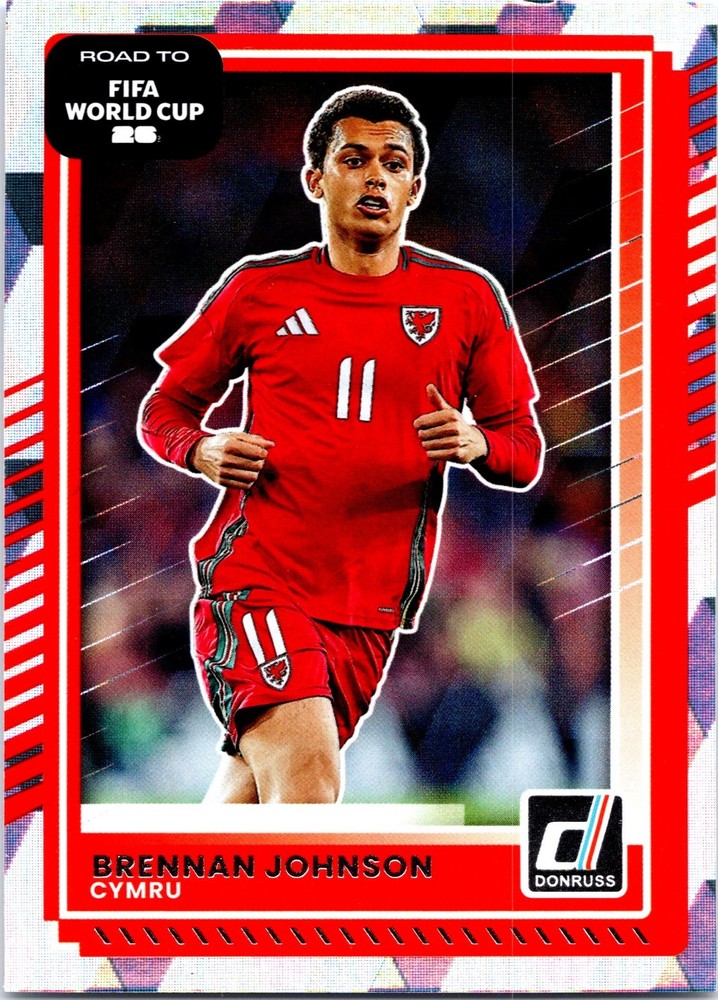 2025-26 Panini Donruss Road to Fifa World Cup – Brennan Johnson #1 Cracked Ice