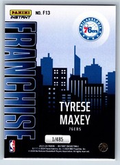 2020-21 Panini Instant Franchise #F13 Tyrese Maxey /485 – 76ers