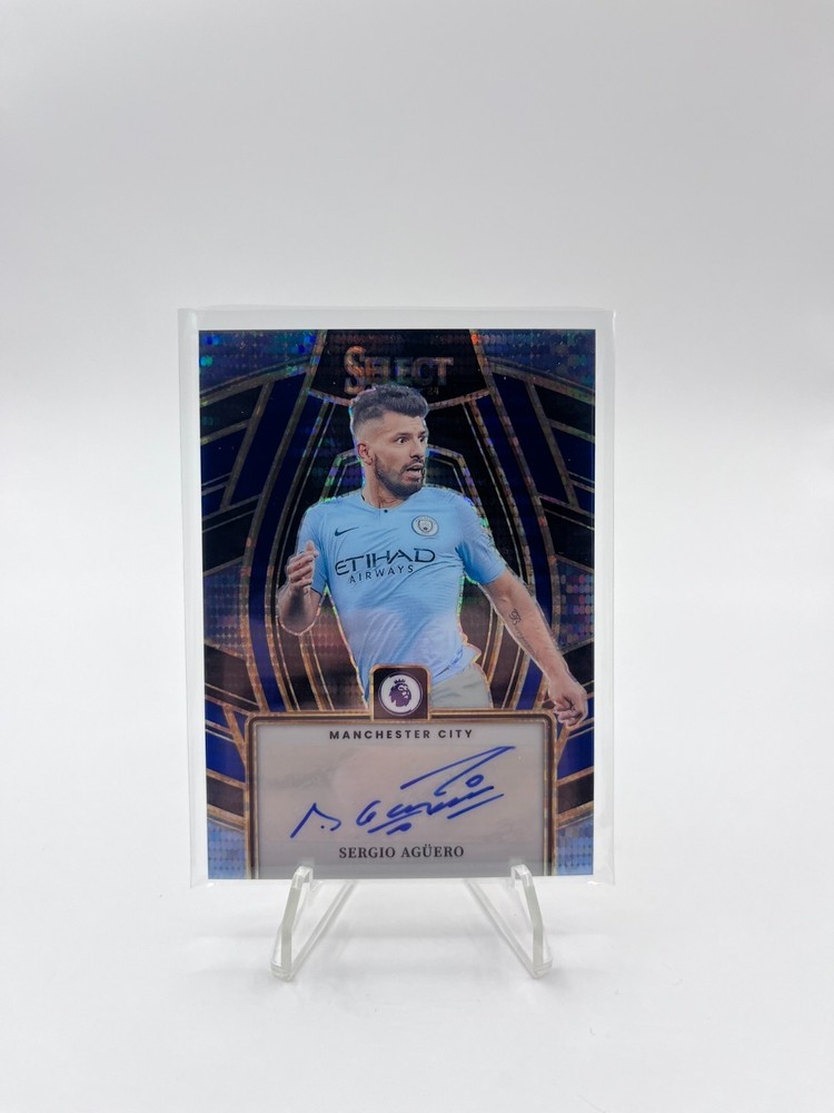 2023-24 Panini Select Premier League – Sergio Aguero – Blue Pulsar SP Autograph
