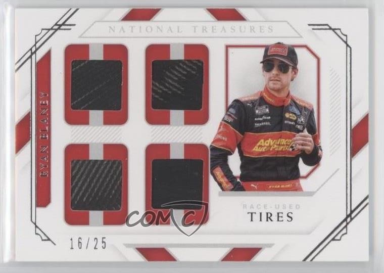 2021 Panini National Treasures Quad Race Used Tires 16/25 Ryan Blaney 1u6