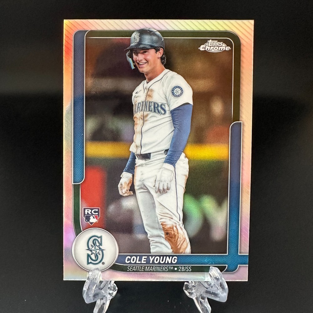 2026 Topps Chrome Refractor Cole Young Flagship Collection #15 Mariners RC