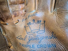 Spalding Baseball Glove Carl Yastrzemski 42-3421 Triple Crown Mitt RHT VTG 4