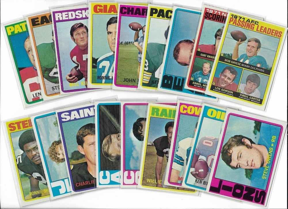 1972 Topps Football Singles Complete Your Set Big Selection Free Shipping