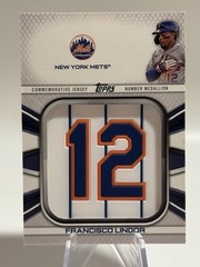 2022 Topps Francisco Lindor #JNM-FL Jersey Number Medallion Card – New York Mets