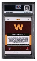 2025 Panini Revolution Jayden Daniels #1 Blue Storm /549 PSA 8
