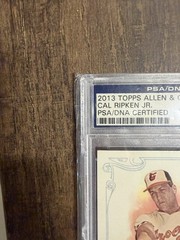 2013 Topps Allen Ginter Cal Ripken Jr On Card Auto #118 Orioles PSA Auth Auto