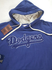 Mitchel & Ness Mens Dodgers 2XLB Hoodie Heavyweight Embroidered Varsity Logo NWT