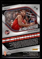 Aliyah Boston 2025 Panini Prizm WNBA Logo Silver Prizm Card #75