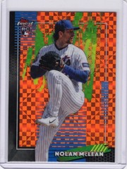 Nolan McLean 2026 Topps Finest #62 RC Common Orange [Color Match] X-Fractor /25