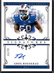 Greg Rousseau 2025 National Treasures Auto Autograph 36/99 Buffalo Bills
