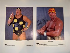 Hulk Hogan Dusty Rhodes 1989 WWF wrestling promo photo WWE Titan Sports 89