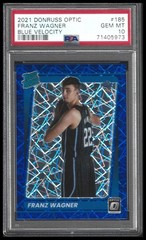 2021-22 Donruss Optic #185 Franz Wagner Rookie Blue Velocity PSA 9 Mint