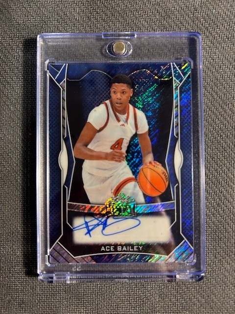 2025 Leaf Metal Blue Shimmer ACE BAILEY #25/35 RC Auto