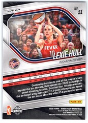 2025 Panini Lexie Hull 51 Orange Ice Prizm Indiana Fever