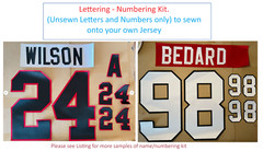 Chicago Blackhawks Lettering Custom ANY YR Name Number UNSEWN kit for Jersey