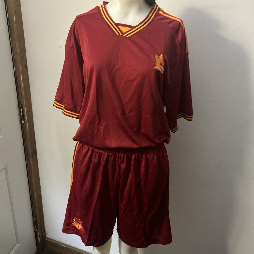 FC Roma Home Soccer Jersey red and short men XL XBTO