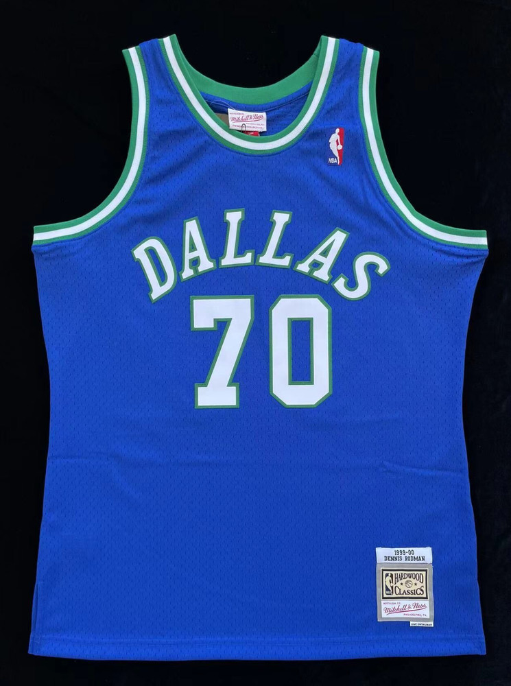 100% Authentic Dennis Rodman Dallas Mavericks 1999-00 Swingman Jersey Throwback