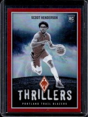 Scoot Henderson 2023-24 Panini Phoenix #10 Rookie Thrillers Red /125 READ