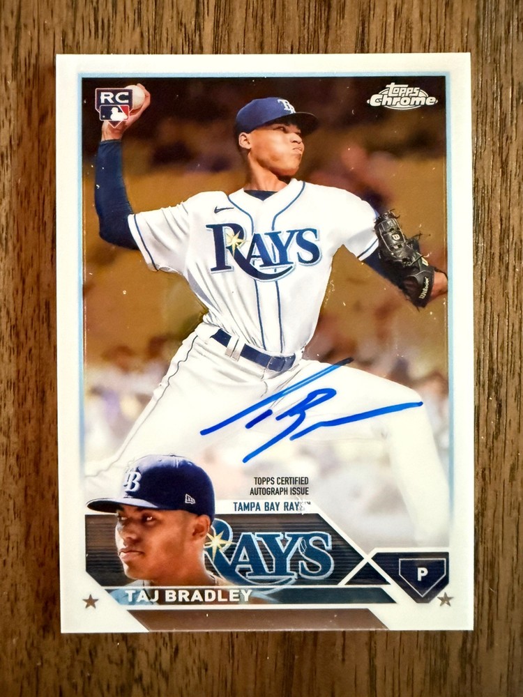 Taj Bradley 2023 Topps Chrome Update Rookie Auto #RA-TB RC -Tampa Bay Rays/Twins
