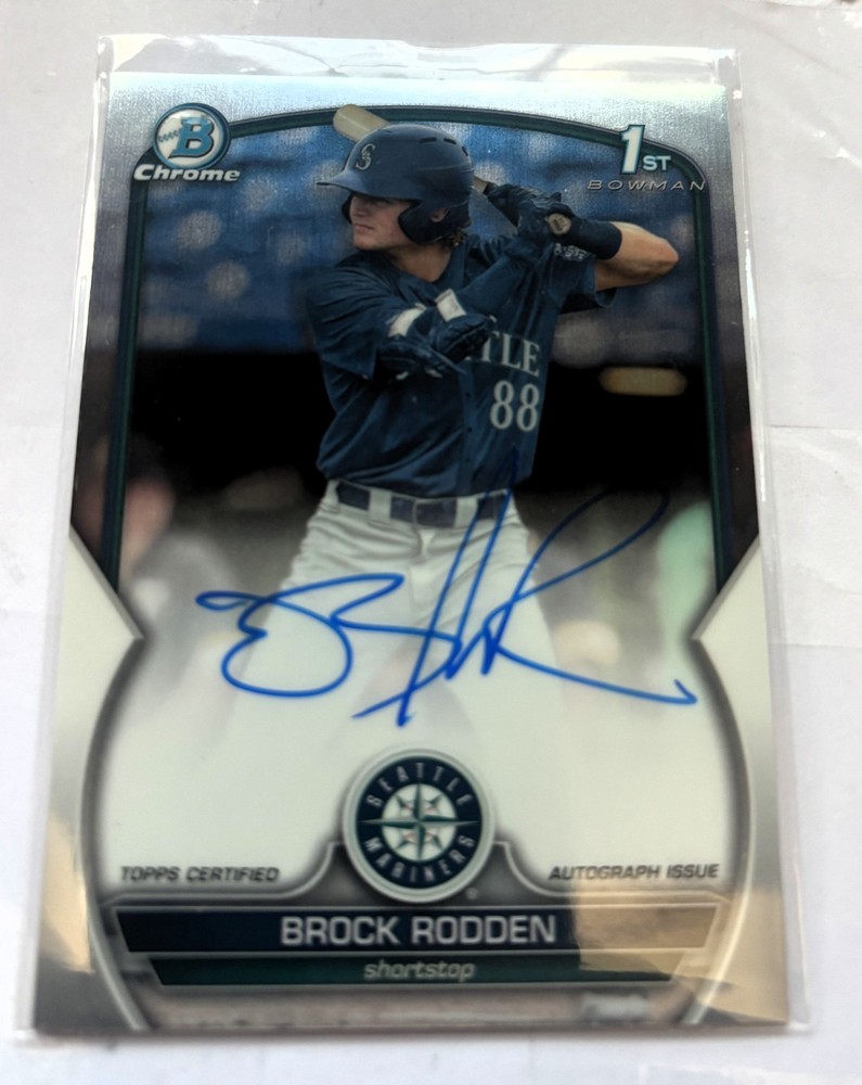 2023 Bowman Draft Chrome Prospect Auto Brock Rodden #CDA-BR Auto Called Up Hot