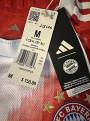 NEW $150 Adidas FC Bayern Munich 25/26 Home Authentic Jersey Red JJ2144 Size M