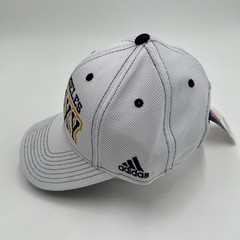 Adidas Los Angeles Galaxy MLS Soccer Hat White Navy Blue Adjustable Cap NEW